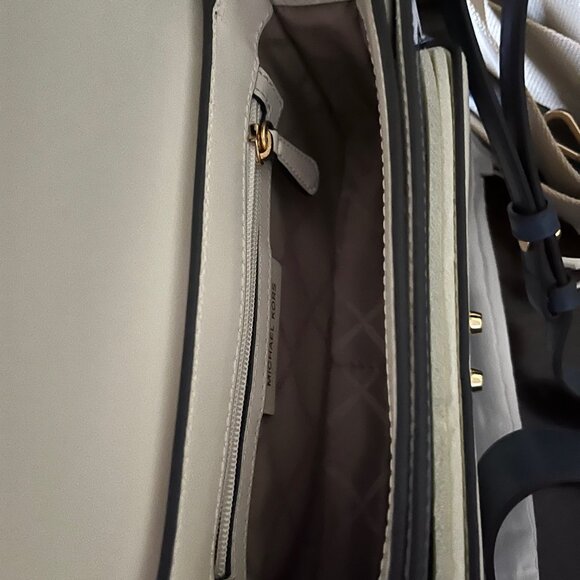 Michael Kors Sloan Editor Large Crossbody Bag Chambray Multi Gold - Picture 8 of 9